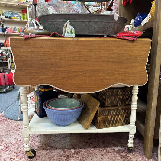 Wooden Drop Leaf Cart